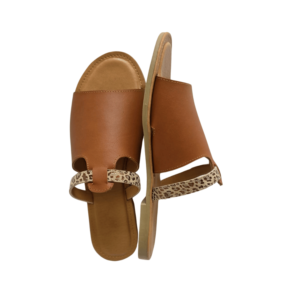 NOA TAN & LEOPARD PRINT SANDAL
