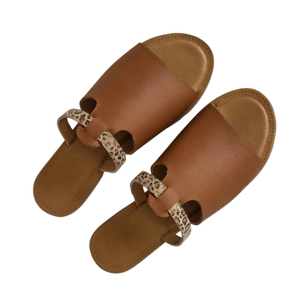 NOA TAN & LEOPARD PRINT SANDAL